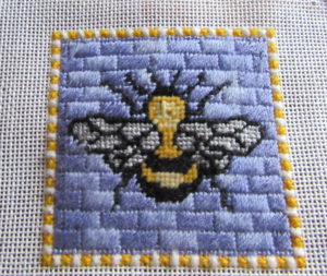 Lynda Cook bee needlepoint square