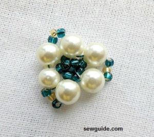 bead embroidery flower