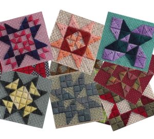 needlepoint patchwork mini stars