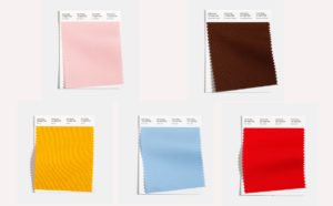 some of Pantone's London Fashion Week color for fall 2021