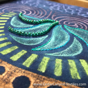 beaded backstitch as an outline