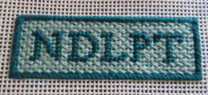 One Part Whimsy needlepoint sign