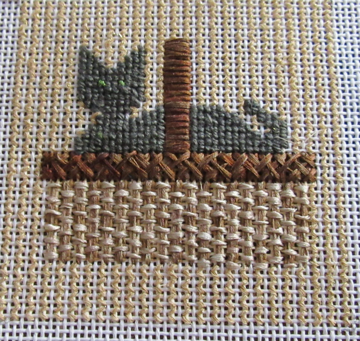 Stitching a Basket – Nuts about Needlepoint