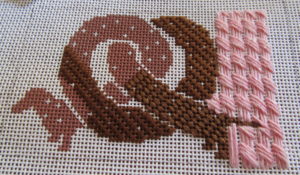 laid columns needlepoint background stitch