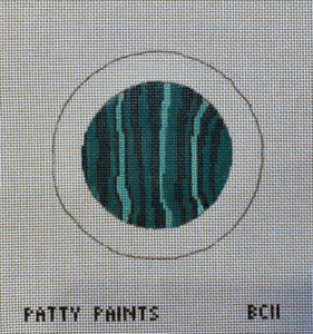 Patty Paints malachite needlepoint button canvas
